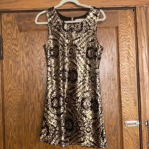 Fully sequin black & gold cocktail dress